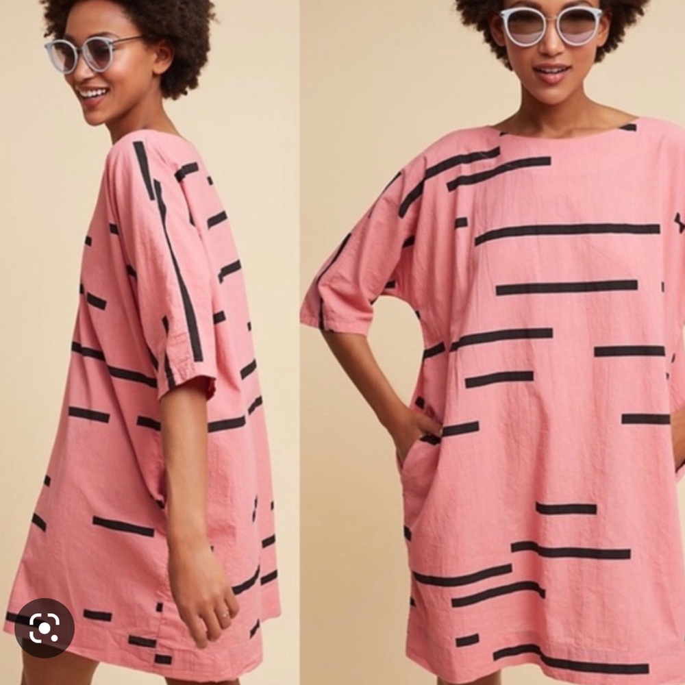 Uzi NYC pink shift dress